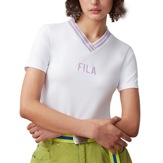 Fila Γυναικεία κοντομάνικη μπλούζα Chrisanna V-Neck Tee Fila Γυναικεία κοντομάνικη μπλούζα Chrisanna V-Neck Tee